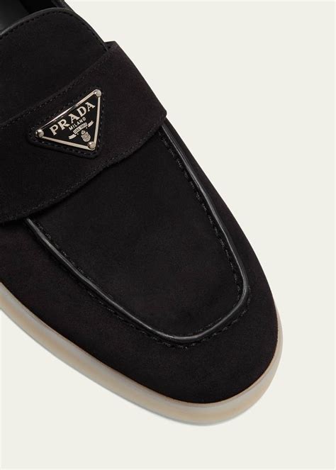 prada st tropez suede loafers